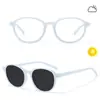 Gafas Retro Artísticas de Montura Ovalada Anti-Luz Azul Lentes Fotocromáticas Inteligentes Estilo Celebridad de Internet Gafas Protectoras de Alta Definición Sin Maquillaje
