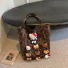 Bolsa Linda de Dibujos Animados para Mujer 2026 Nueva Casual Gran Capacidad para Viaje Diario Bolso de Hombro Único Estilo Perezoso Bolso Tote con Estampado de Leopardo