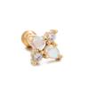 Diseño nicho piercing tornillo gusano de oreja clavo dulce genial chica caliente circonita colorida geométrico aretes clavo para hueso de oreja para mujer