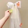 Grampo de Cabelo Flor de Gaze Flutuante de Princesa Acessórios de Cabelo Fofos Estilo Coreano para Crianças Headband Brilhante com Diamante Estéreo Super Fada para Foto
