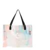 Laser Compras en Línea Bolsa Roja Pedido logo Láser pvc Bolsa Mágica de Mano Color Mágico Láser Bolsa de Regalo Publicitaria