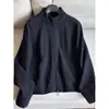 2026 Nuevo Estilo Casual Sudadera con Capucha y Cuello Alto Chaqueta con Cremallera Corta para Mujer Venta al por Mayor H08DTZ8818