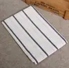 Mantel individual de tela para servilletas estilo minimalista japonés, posavasos absorbente para taza de té, mantel de mesa de comedor, mantel de algodón con rayas azules