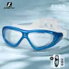 Gafas de Natación Transparentes con Marco Grande Electroplateado para Adultos Gafas de Buceo Impermeables Antivaho de Alta Definición Gafas de Buceo 9100