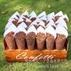 Venda Quente Cone de Papel para Confete de Casamento Suporte em Formato de Cone de Rosa Natural Conjunto Combinado de Bandejas para Casamento