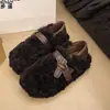 Nueva colección otoño e invierno 2026: Zapatos de algodón gruesos, antideslizantes, forrados de felpa, cálidos para mujer, mocasines y zapatos forrados de piel de oveja para mujer y niñas