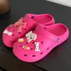 Novos Sapatos com Furos Verão Praia Frescos Flores para Sapato DIY Uso Externo Sola Grossa Modernos Antiderrapantes Respiráveis Secagem Rápida Sandálias que Aumentam a Altura