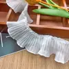 Accesorios de Encaje de Hongo Plisado de Alta Gama de 5 cm de Ancho Material de Decoración para Dobladillo de Ropa Bolso del Dolor Hecho a Mano DIY Accesorios