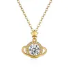 Nuevo collar Dream Planet de moissanita de plata esterlina S925 para mujer, colgante de 1 quilate estilo europeo y americano, gran oferta transfronteriza.