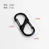 Hebilla S de aleación de zinc de doble extremo, 30-60 mm de largo, Conector de cincha para mochila negro electroforético, Hebilla S pequeña, Hebilla S de figura de ocho con doble gancho para mochila