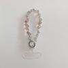 Cadena de Teléfono de Cristal Brillante Cristal de Fresa Moda Simple Lujo Ligero Gama Alta Correa Colgante de Cadena para Cámara Pulsera