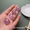 Pingente Mini Raposa de Calcedônia Brasileira Gelo Ágata Multicolor Cabeça Pequena de Raposa Acessórios de Joias de Jade DIY