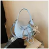 Bolso de Mano con Lazo de Moda para Mujer, Bolso Nube Versátil de Nicho Estilo Coreano, Bolso de Hombro y Cruzado a la Moda