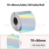 Etiqueta adhesiva térmica láser de venta al por mayor transfronteriza redonda cuadrada imprimible impermeable etiqueta adhesiva térmica adhesivo