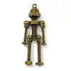 Colgante de Robot de Aleación Retro Accesorios para Joyería DIY con Manos y Pies Móviles Colgante de Llavero Accesorios para Collares