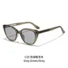 Gafas de Sol Cat-Eye de Moda Estilo Influencer para Mujer, Serie de Varillas Planas, Gafas de Sol de Acetato TR de Alta Gama con Protección UV