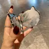 Espejo pequeño de gato de dibujos animados, espejo cosmético portátil de diamantes, espejo plegable mini de alta definición, venta directa de fábrica de comercio exterior transfronterizo
