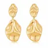 Pendientes Especiales de Forma Europeos y Americanos de Venta Caliente Transfronterizos para Mujer, Estilo Frío de Aleación, Pendientes Versátiles Dorados de Moda Simples