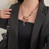 Colar de Borboleta Colorido Retrô com Contas Feminino Doce Cool Personalidade Antigo Corrente de Clavícula Versátil Design de Nicho Colar Colar