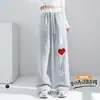 Pantalones Deportivos Casuales de Pierna Ancha Hip-Hop para Mujer, Originales Americanos, Caseros, con Letras, Amor