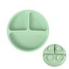 Prato para Bebê, Tigela de Silicone de Grau Alimentício com Ventosa para Bebês, Prato Dividido Infantil, Talheres Integrados