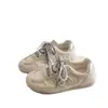 Zapatillas de Entrenamiento Alemanas de Gamuza con Suela Gruesa para Mujer, Nuevo Estilo Primavera y Otoño 2026, con Cordones Dobles de Color Sólido, Tenis Casuales Transpirables para Mujer