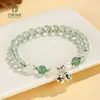 Pulsera de Perlas de Agua Dulce Cristal Rosa Mariposa con Cuentas para Mujer, Pulsera Única de Piedra de Uva Azetulita Amarilla al por Mayor