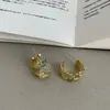Pendientes de botón Retro Francés Verde Oscuro Goteo de Aceite Flor de Mariposa Circonita Perla para Mujer Joyería para Oreja Versátil Exquisita de Lujo Ligero