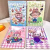 Cuaderno de Hojas Sueltas de Panda Lindo Creativo Dibujo Animado Alto Valor A5 con Rayas Diario Estudiante Cuaderno Espiral Papelería
