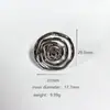 Anillo Circular Exagerado de Línea Europea y Americana Moda Flor de Línea Hueca Versátil Personalidad Nicho Diseño Anillo para Mujer