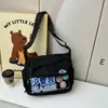 Bolsa de Hombro Transparente Estilo Caricatura Japonesa Moderna para Chica, Bolsa para Dolor, Estilo Universitario Estudiante Clase Casual Gran Capacidad Bolsa Mensajera