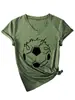 Día de Partido Amazon eBay Sitio Independiente Moderna y Única Casual para Mujer Manga Corta Cuello en V Camiseta Deportiva