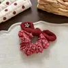 Pinza para el pelo y goma de pelo de oso con estampado de cuadros estilo coreano, goma de pelo de alta gama para doble coleta de bebé, pinza para el pelo versátil de corona alta