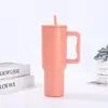 Taza de Coche con Asa Transfronteriza Taza Gigante de Hielo para Almacenamiento en Frío Oficina Café Té de Leche Taza con Popote Taza de Agua Portátil para Hombres y Mujeres