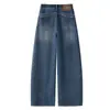 Jeans de Cintura Alta para Mujer Otoño Rectos Sueltos Adelgazantes Cubren Caderas Versátiles Pantalones Casuales Modernos Lavados Estilo 2026