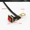 Interruptor de Faros de Fuente de Alimentación Modificada para Vehículo Eléctrico de Motocicleta Ensamblaje de Botón de Interruptor Adicional de Espejo Retrovisor Agujero para Tornillo Instalación de Interruptor