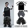 Ropa de Calle de Hip Hop de Moda para Niños y Niñas Camisa Polo Conjunto de Hip Hop Disfraces de Hip Hop para Actuaciones Infantiles Moderno para Desfiles de Moda