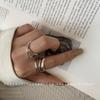 Corea del Sur Dongdaemun Entrelazado Cruzado Anillo X para Mujer Dedo Índice Plata Esterlina s925 Personalizable Moda Simple Multicapa ins Tendencia