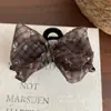 Estilo Coreano Moda Delicado Pequeno Laço Floral Presilha Tubarão para Mulheres Parte de Trás da Cabeça Coque Prendedor de Cabelo Toque de Luxo Mostra Volume do Cabelo Acessório de Cabelo