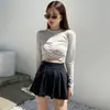 Venta al por mayor de fábrica Traje de baño de alta gama estilo coreano nuevo para mujer con protección solar, de manga larga, cintura alta, dos piezas, estilo falda, pantalones falda conservadores adelgazantes