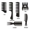 Novo estilo de pente de dentes largos, cabeça de óleo, ferramenta de cabeleireiro retrô, pente de dentes grandes, cabeça de avião, pente masculino