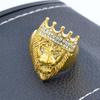 Joyería punk estilo europeo y americano Anillo de diamante con cabeza de león y corona Fundición de aleación Anillo para hombre venta al por mayor de fábrica W189