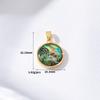 Zhongxing 14k bolsa ouro pingente concha abalone natural alto senso amor medieval pingente faça você mesmo colar brincos acessórios