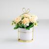 Soporte de flores chapado en oro de estilo nórdico, maceta de flores artificiales, decoración del hogar, adornos, regalos, arte floral para eventos transfronterizos.