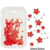 Joyería para uñas al por mayor accesorio de resina de flor blanca de cinco pétalos flor pequeña mixta negra con bola de acero material de decoración de uñas
