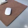 Alfombrilla de ratón de cuero sintético retro de doble cara, alfombrilla de escritorio extra grande para portátil, de cuero impermeable, fácil de limpiar, para teclado