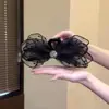 Novo Presilha de Cabelo com Laço de Bolinhas, Alta Qualidade, Versátil Presilha de Tubarão, Presilha de Rabo de Cavalo, Acessório de Cabelo para a Parte de Trás da Cabeça