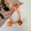 Pingente Chaveiro de Corda de Silicone Girino Minimalista Estilo Ins Florzinha Sino Acessório Charme para Bolsa Feminina