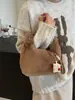 Bolso de Mano Pequeño de Felpa de Moda para Mujer 2026 Nuevo Bolso Cubo de Moda Estilo Bosque Bolso de Hombro Cruzado Peludo de Moda