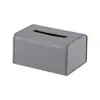Caja de pañuelos premium de cuero texturizado de lujo para comedor y mesa de café, almacenamiento innovador de pañuelos para sala de estar